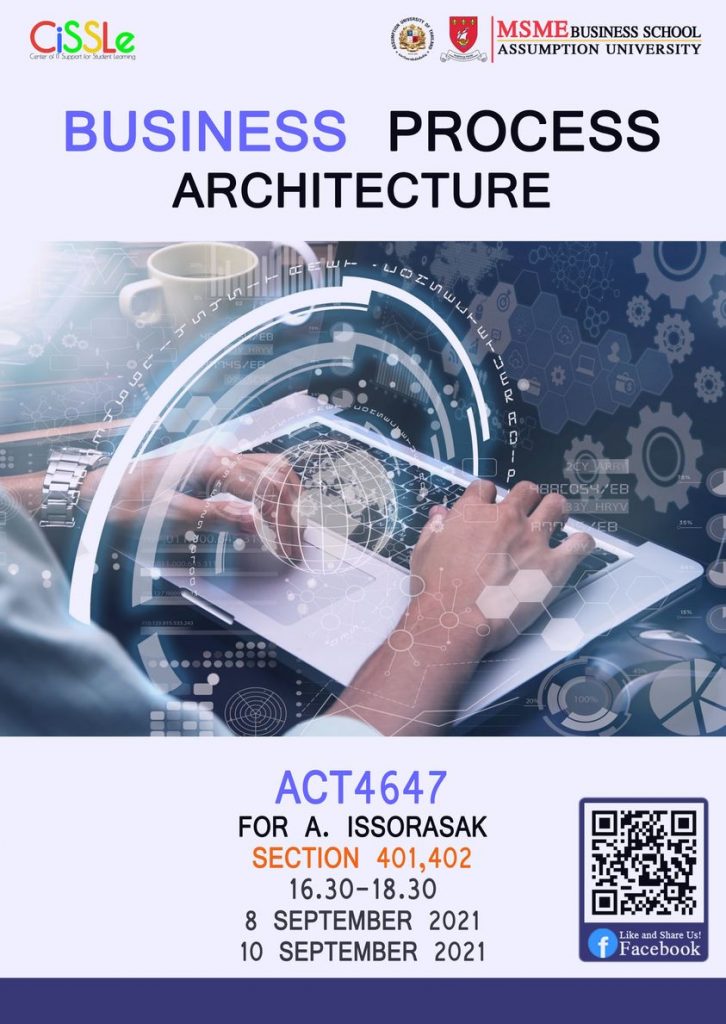 Business Process Architecture for ACT students - September 8 and 10, 2021