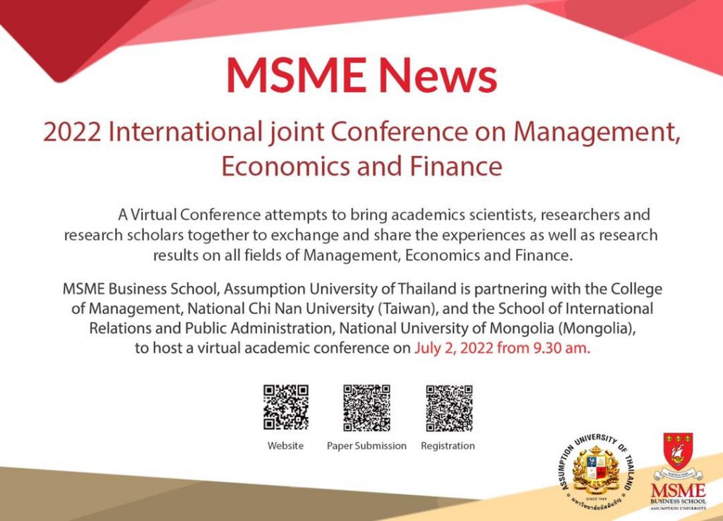 2022 International joint Conference on Management, Economics and Finance