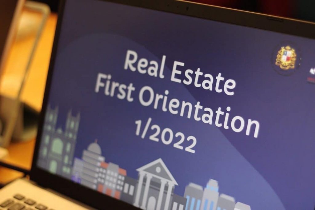 Real Estate First Orientation 1/2022