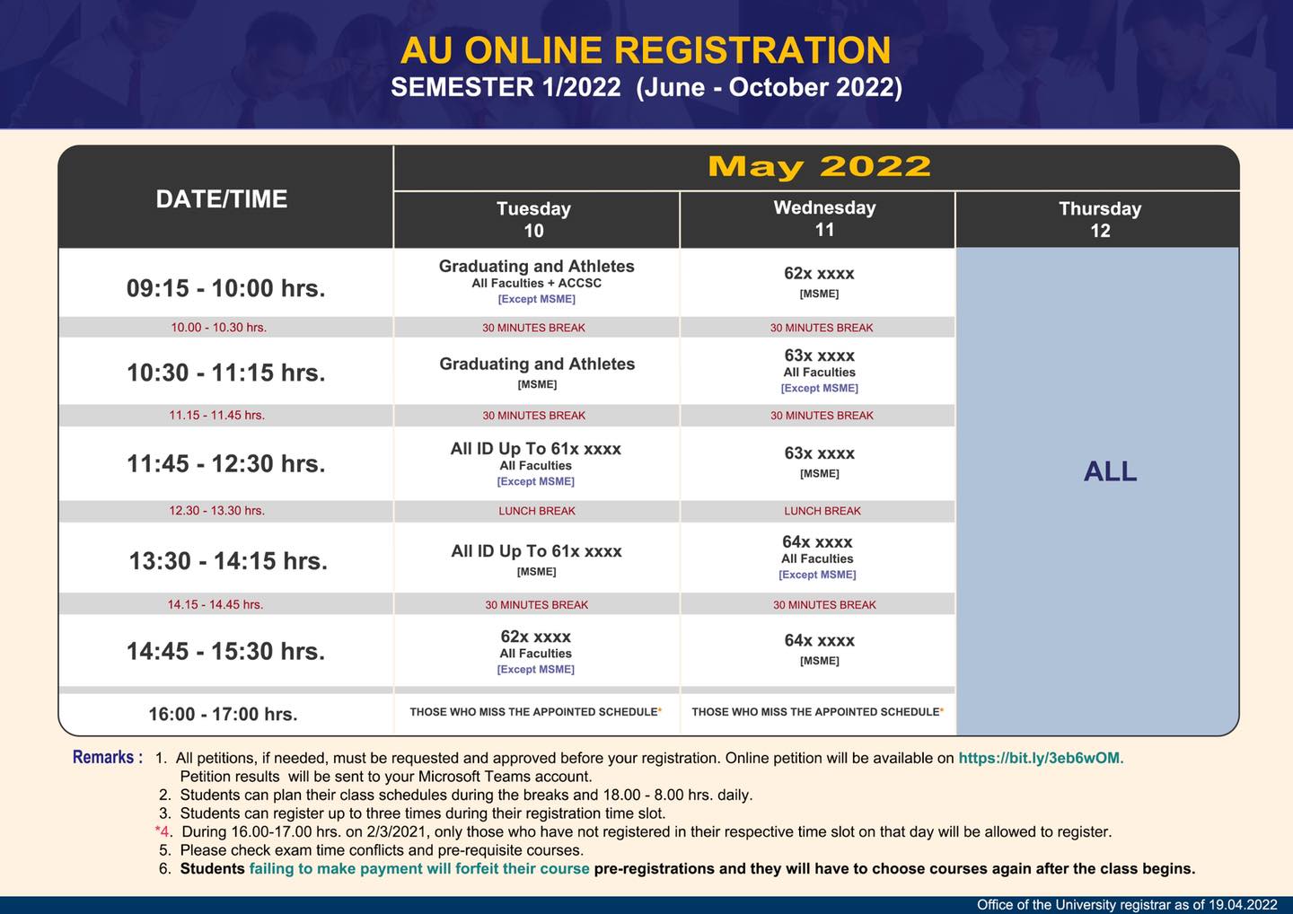 Online Registration 1/2022