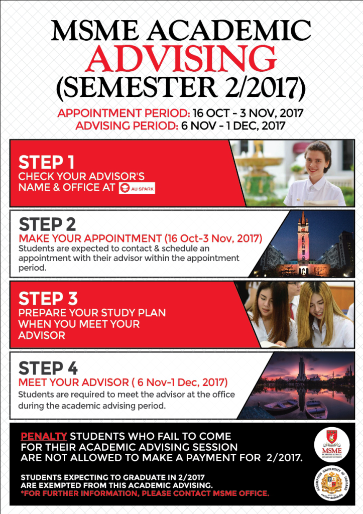 MSME Academic Advising (Semester 2/2017)