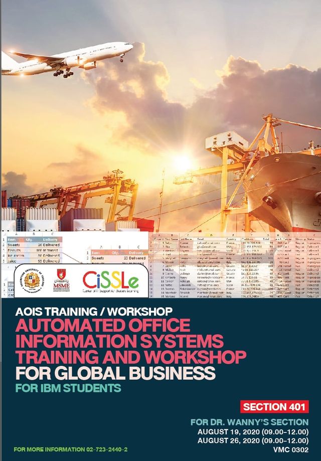 Automated Office Information Systems Training and for Global Business (Section 401