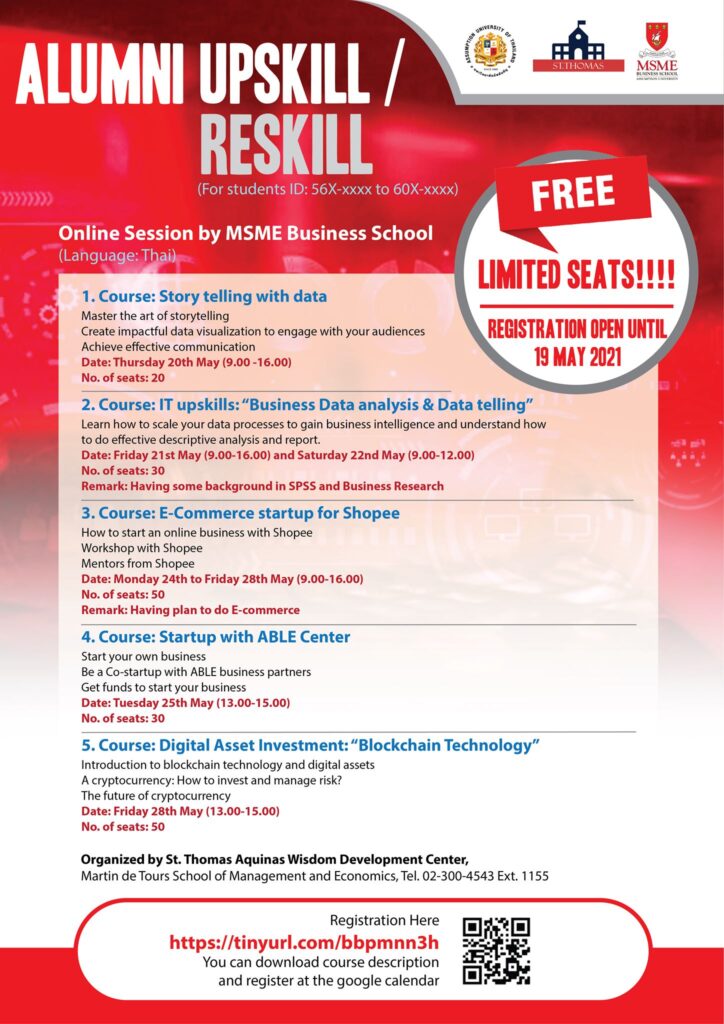 Only for Alumni: A Free Online Session by MSME Business School (Language: Thai)