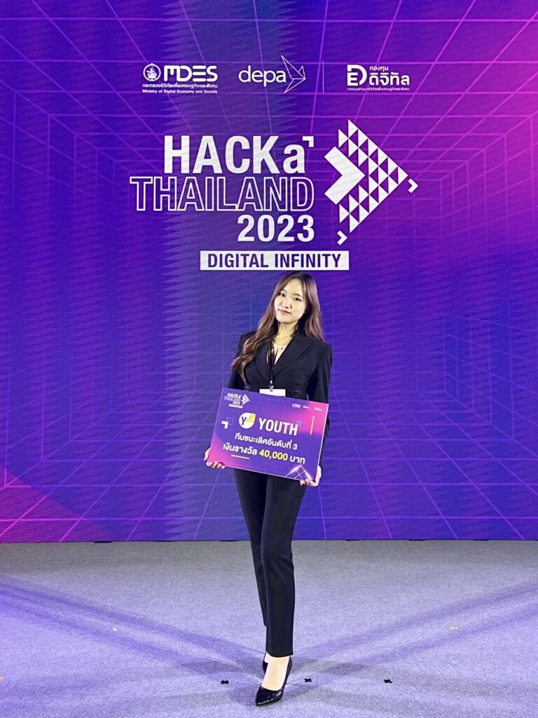 Congratulations! Success in securing 3rd place, a remarkable accomplishment, at the HackaThailand Digital Youth Network 2023